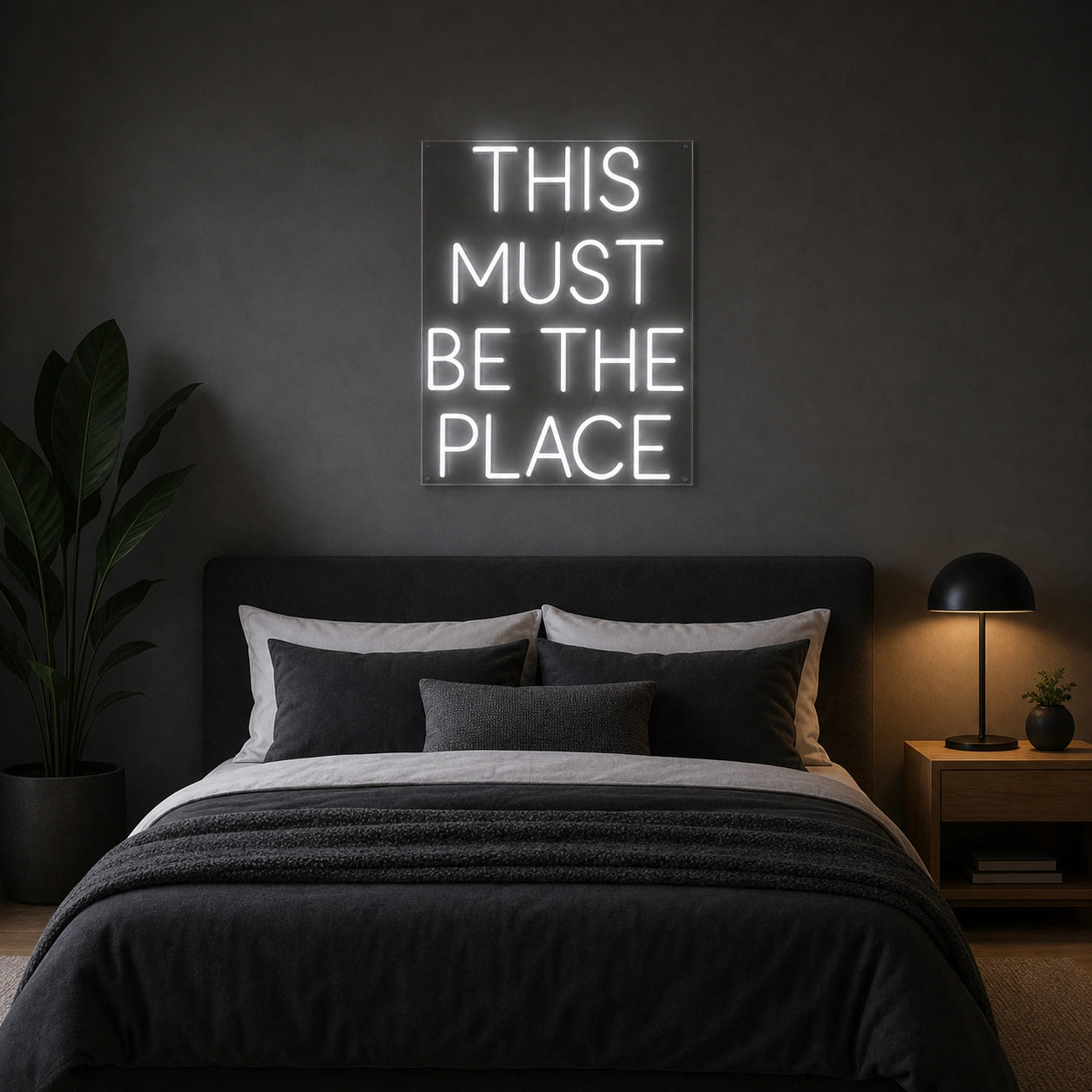 This Must Be The Place Bedroom Decor LED Neon Sign Garage Man Cave Neon Sign size image