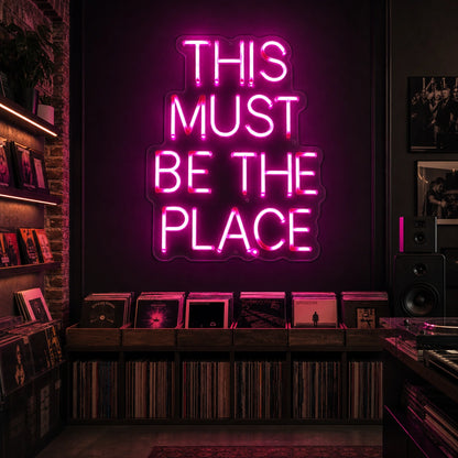 This Must Be The Place LED Neon Sign Garage Man Cave Neon Sign high-converting product image