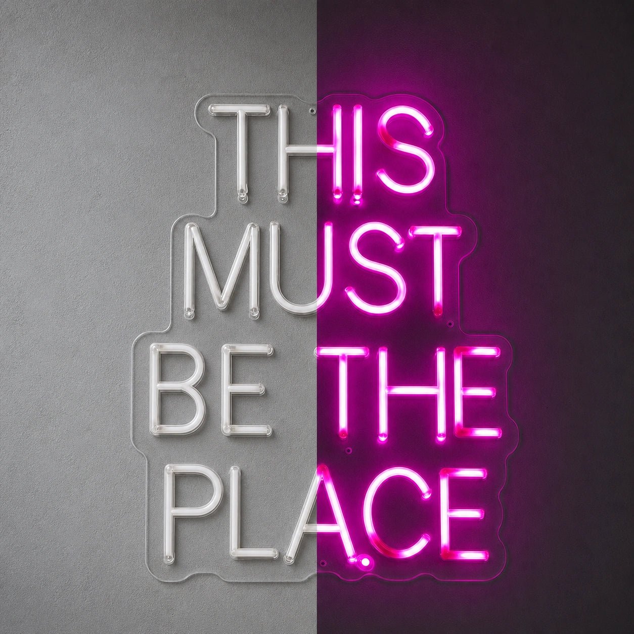 This Must Be The Place LED Neon Sign Garage Man Cave Neon Sign - Shineneon