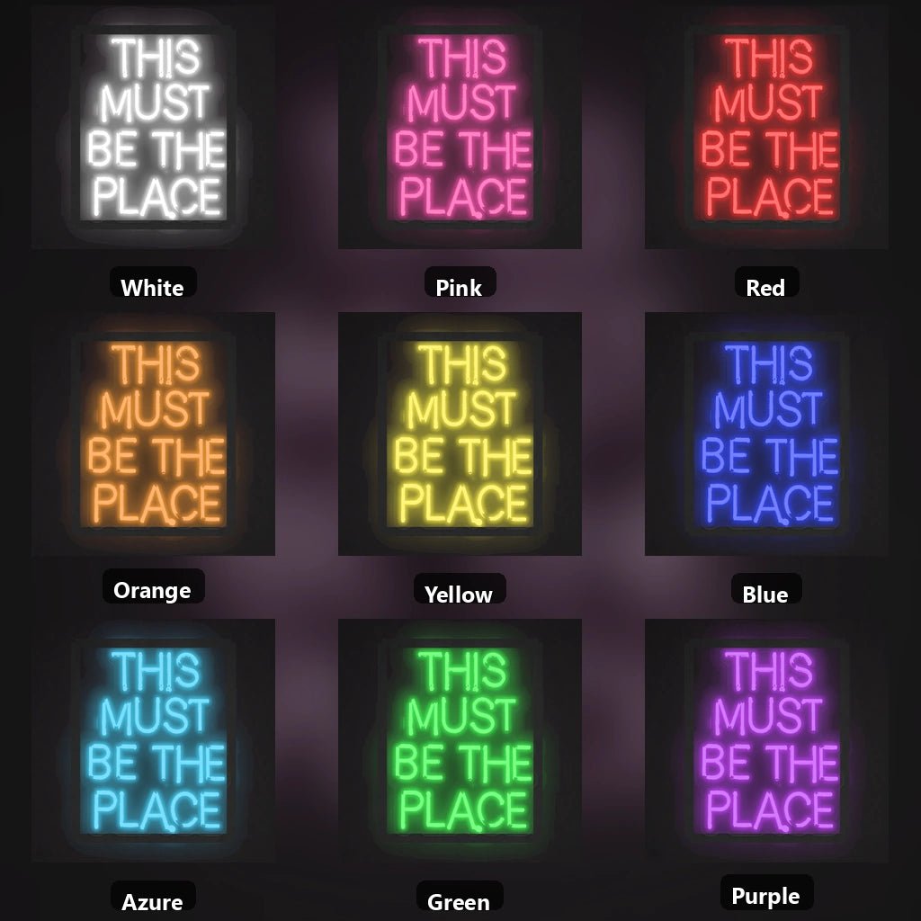 This Must Be The Place LED Neon Sign Garage Man Cave Neon Sign - Shineneon