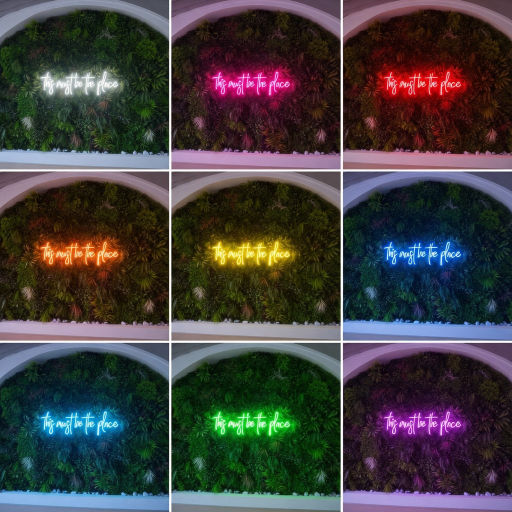 This Must Be The Place LED Neon Sign Home Art - 05 Color Grid