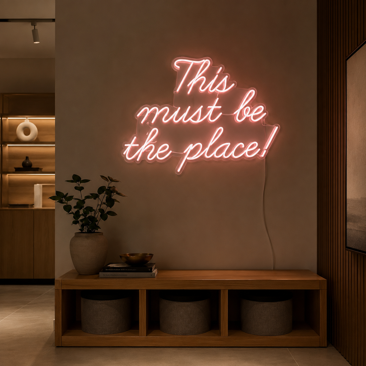 This Must Be The Place LED Neon Sign Home Decor Wall Decor - 04 Size Image
