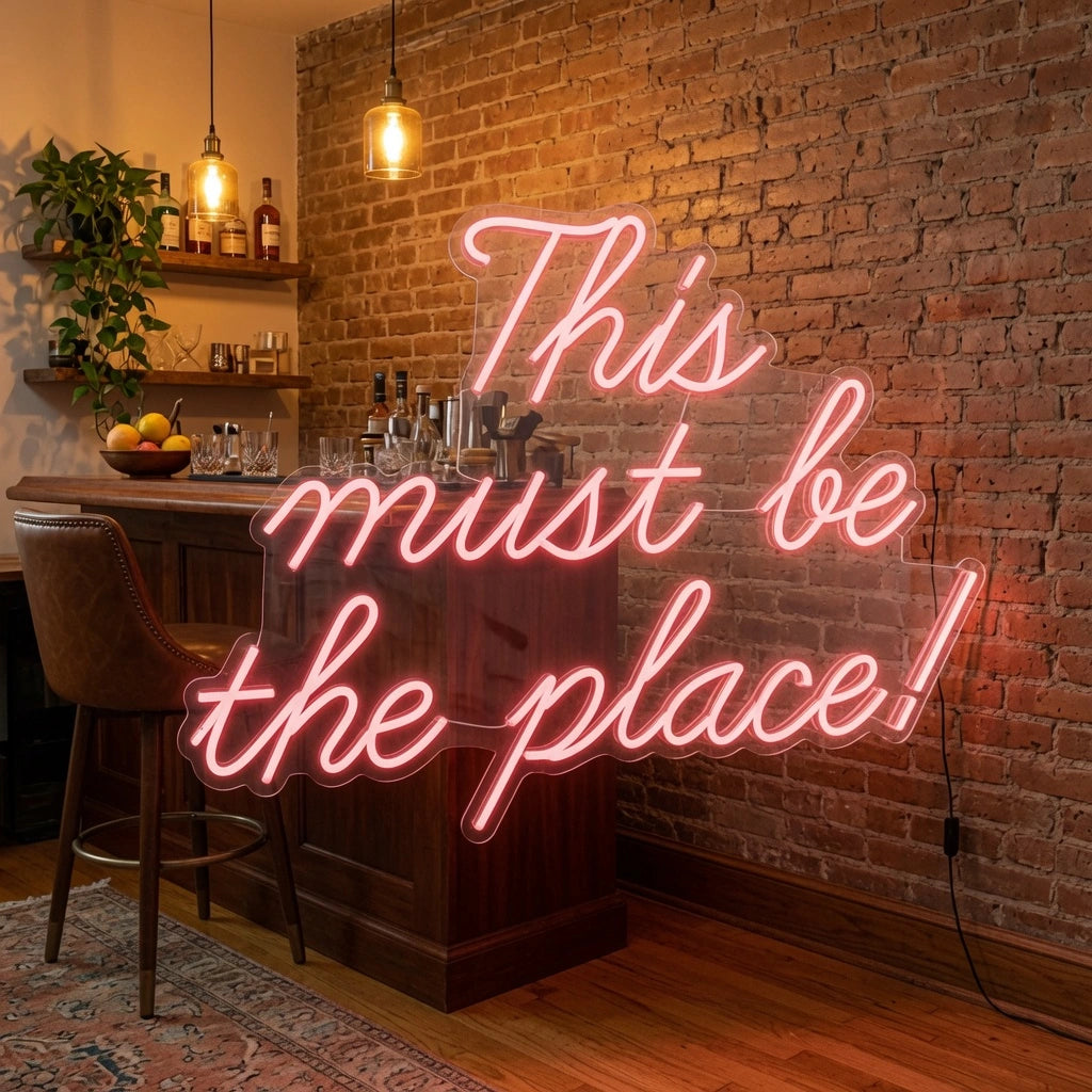 This Must Be The Place LED Neon Sign Home Decor Wall Neon Sign - 03 Real Lifestyle Scene