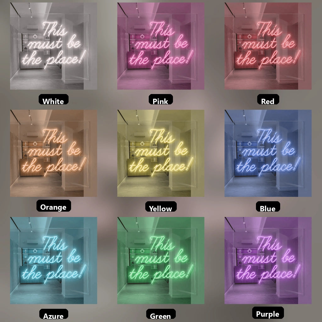 This Must Be The Place LED Neon Sign Home Decor Wall Neon Sign - 05 Color Grid