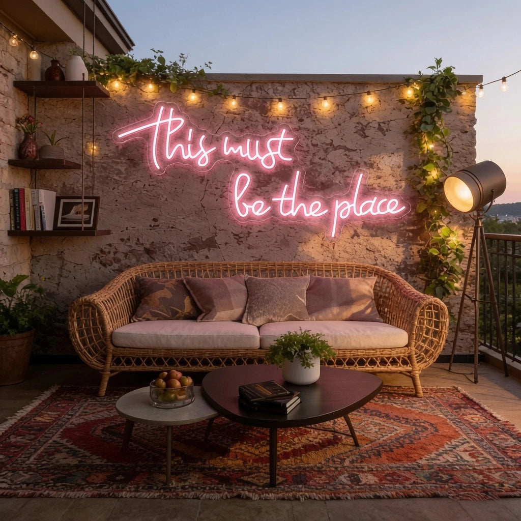 This Must Be The Place LED Neon Sign Home Wall Art - 01 Original Product Image