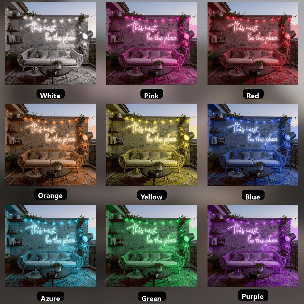 This Must Be The Place LED Neon Sign Home Wall Art - 05 Color Grid