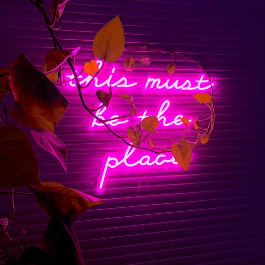 This Must Be The Place Led Sign Business Neon Signs Wall Art Decor