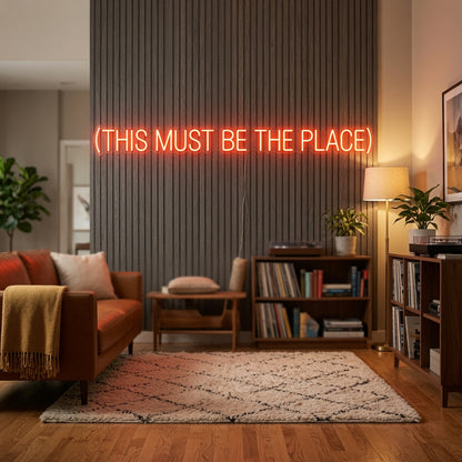 This Must Be The Place Lettering Home Decor LED Neon Sign - 03 Real Lifestyle Scene