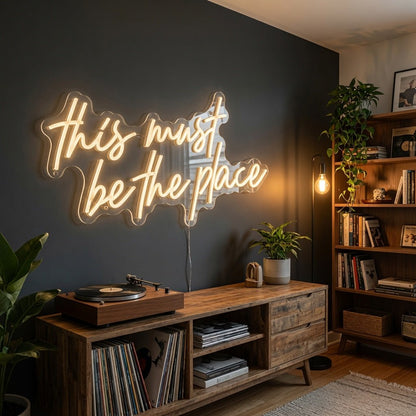 This Must Be The Place Mounted Wall Decor LED Neon Sign - Shineneon