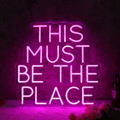 This Must Be The Place Purple Led Neon Sign - Shineneon