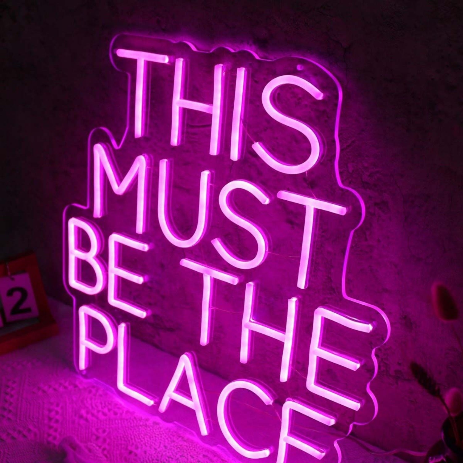 This Must Be The Place Purple Led Neon Sign - Shineneon