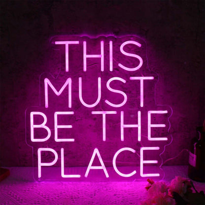 This Must Be The Place Purple Led Neon Sign - Shineneon