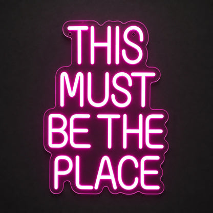 This Must Be The Place Room Decor LED Neon Sign Garage Man Cave Neon Sign main product image