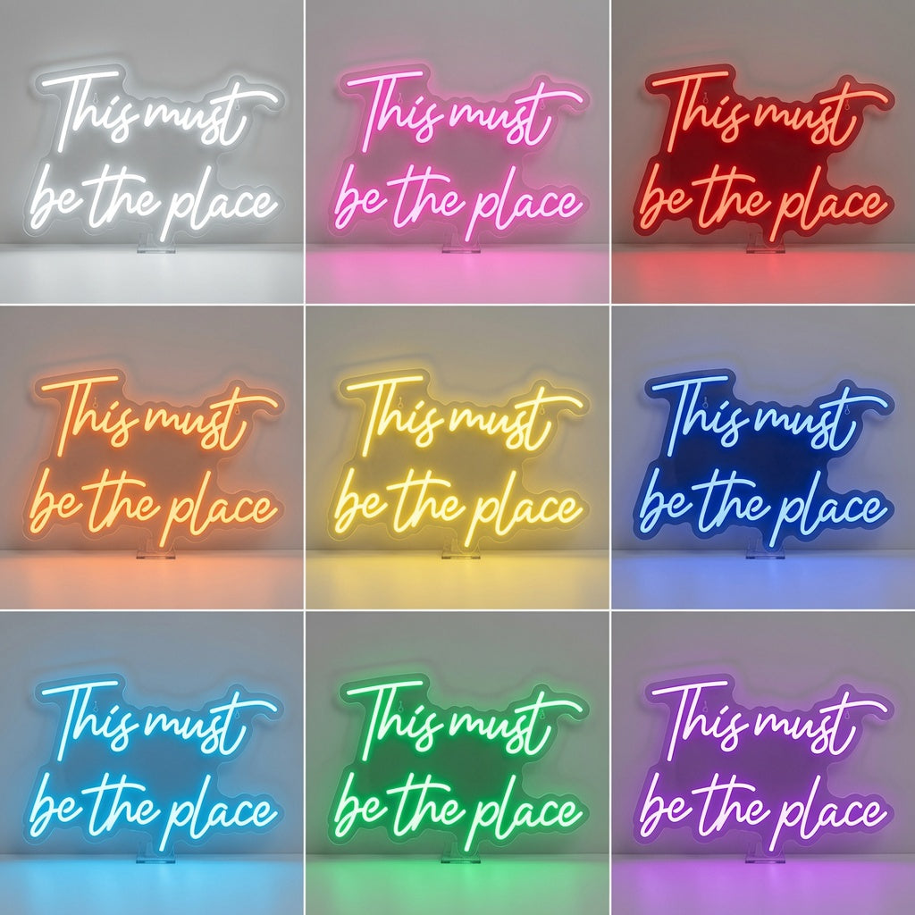 This Must Be The Place Room Wall Light LED Neon Sign - 05 Color Grid