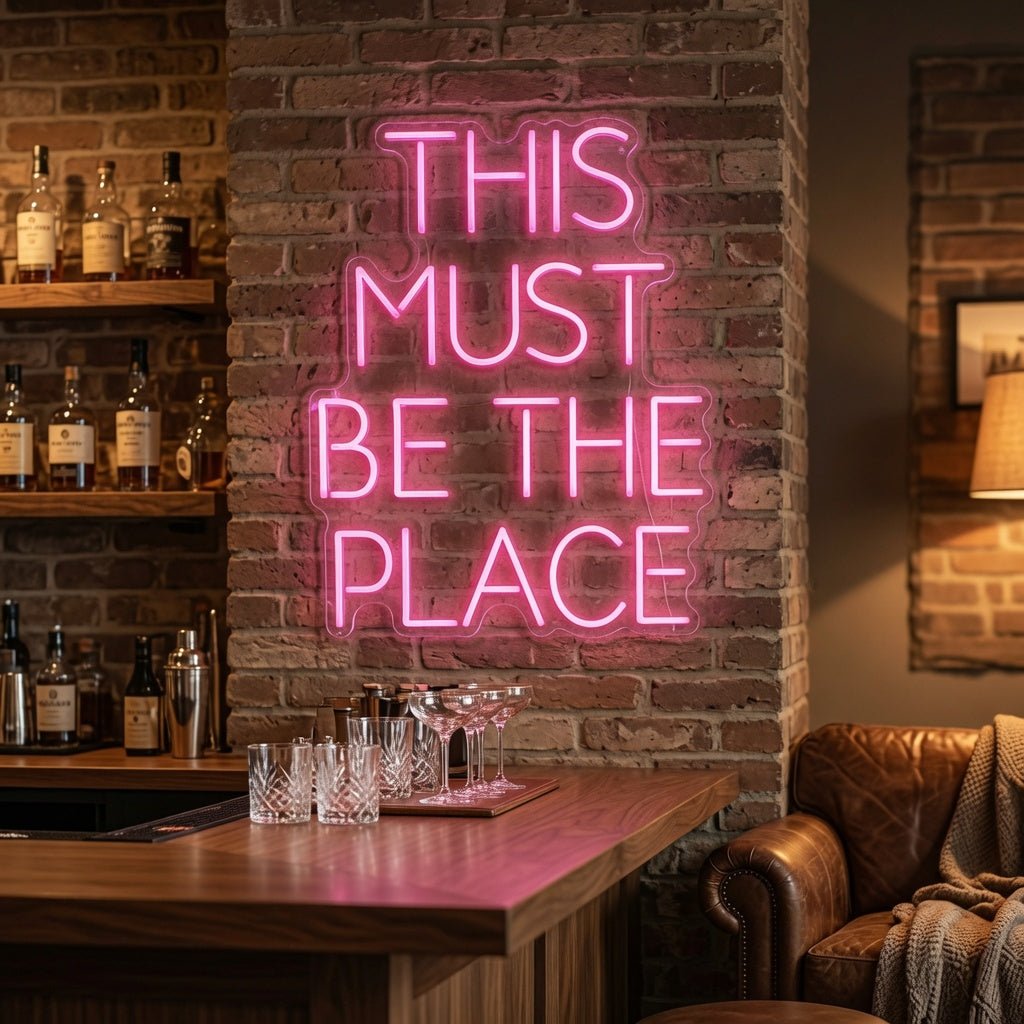 This Must Be The Place Script Wall Light LED Neon Sign - Shineneon