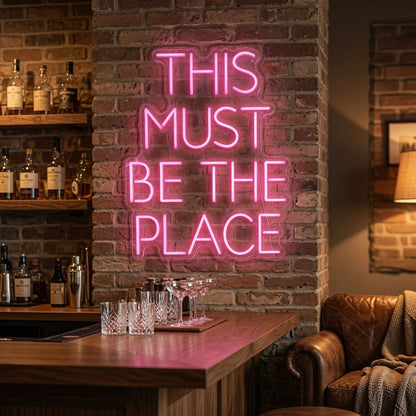 This Must Be The Place Script Wall Light LED Neon Sign - Shineneon