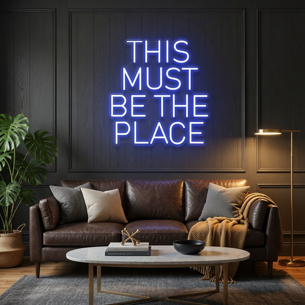 This Must Be The Place Statement Wall Decor LED Neon Sign - 03 Real Lifestyle Scene