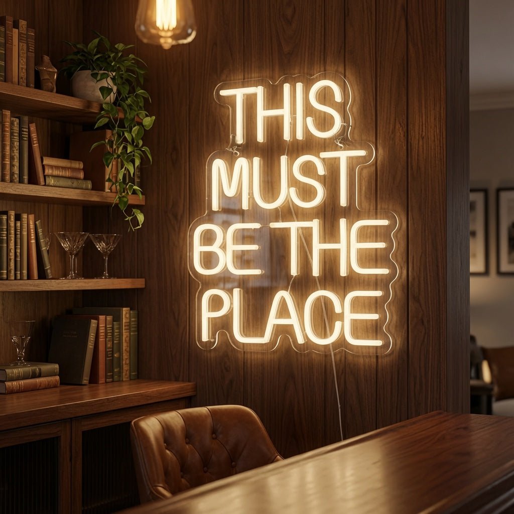 This Must Be The Place Text Wall Decor LED Neon Sign - Shineneon