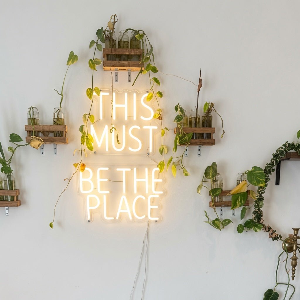 This Must Be The Place Text Wall Light LED Neon Sign - Shineneon