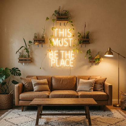 This Must Be The Place Text Wall Light LED Neon Sign - Shineneon