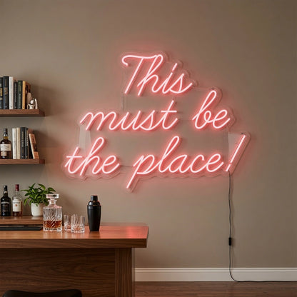 This Must Be The Place Wall Art LED Neon Sign - 03 Real Lifestyle Scene