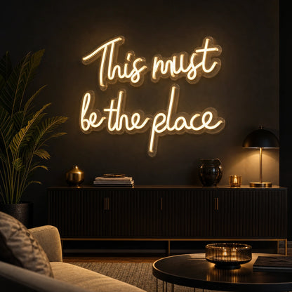 This Must Be The Place Wall Art LED Neon Sign Garage Man Cave Neon Sign high-converting product image