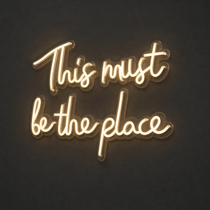This Must Be The Place Wall Art LED Neon Sign Garage Man Cave Neon Sign main product image