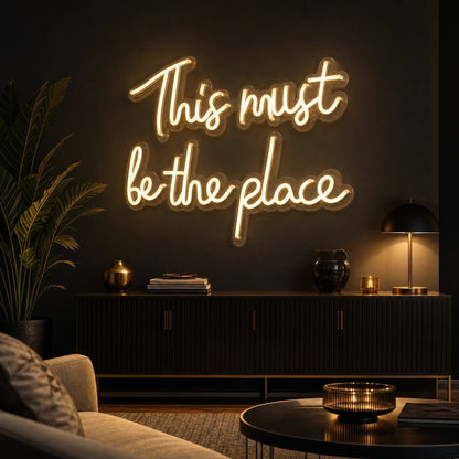 This Must Be The Place Wall Art LED Neon Sign Garage Man Cave Neon Sign - Shineneon