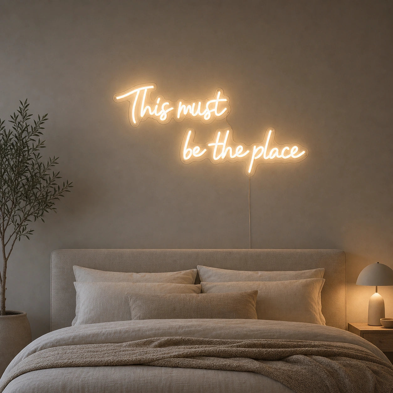This Must Be The Place Wall Decor LED Neon Sign size image