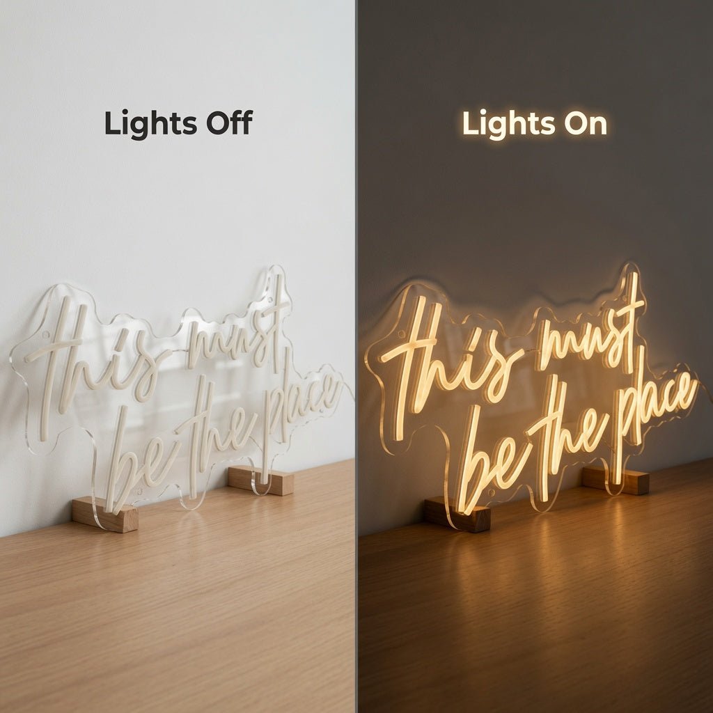 This Must Be The Place Word Wall Decor LED Neon Sign - Shineneon
