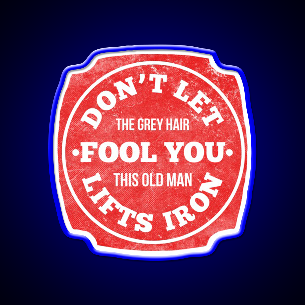 This Old Man Lifts Iron Gym Fitness Led Neon Sign Rgb Color