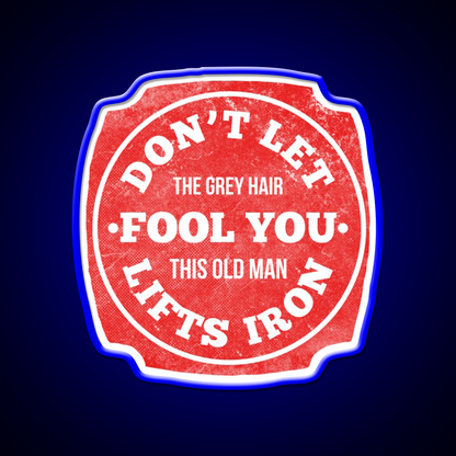 This Old Man Lifts Iron Gym Fitness Led Neon Sign Rgb Color