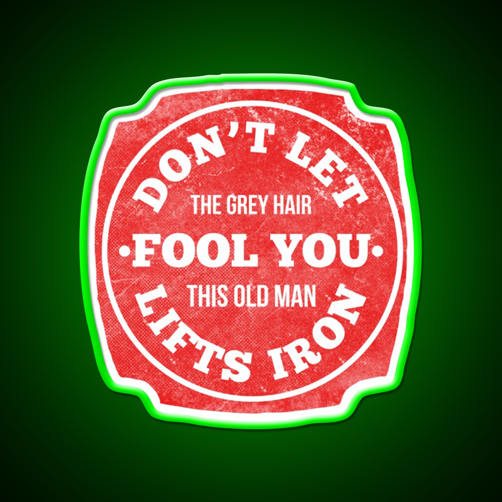 This Old Man Lifts Iron Gym Fitness Led Neon Sign Rgb Color