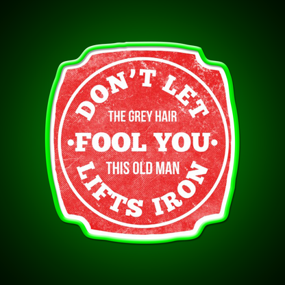 This Old Man Lifts Iron Gym Fitness Led Neon Sign Rgb Color