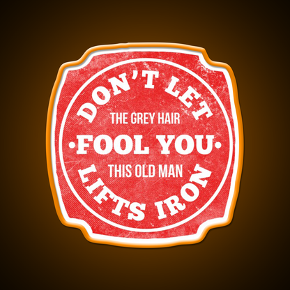 This Old Man Lifts Iron Gym Fitness Led Neon Sign Rgb Color