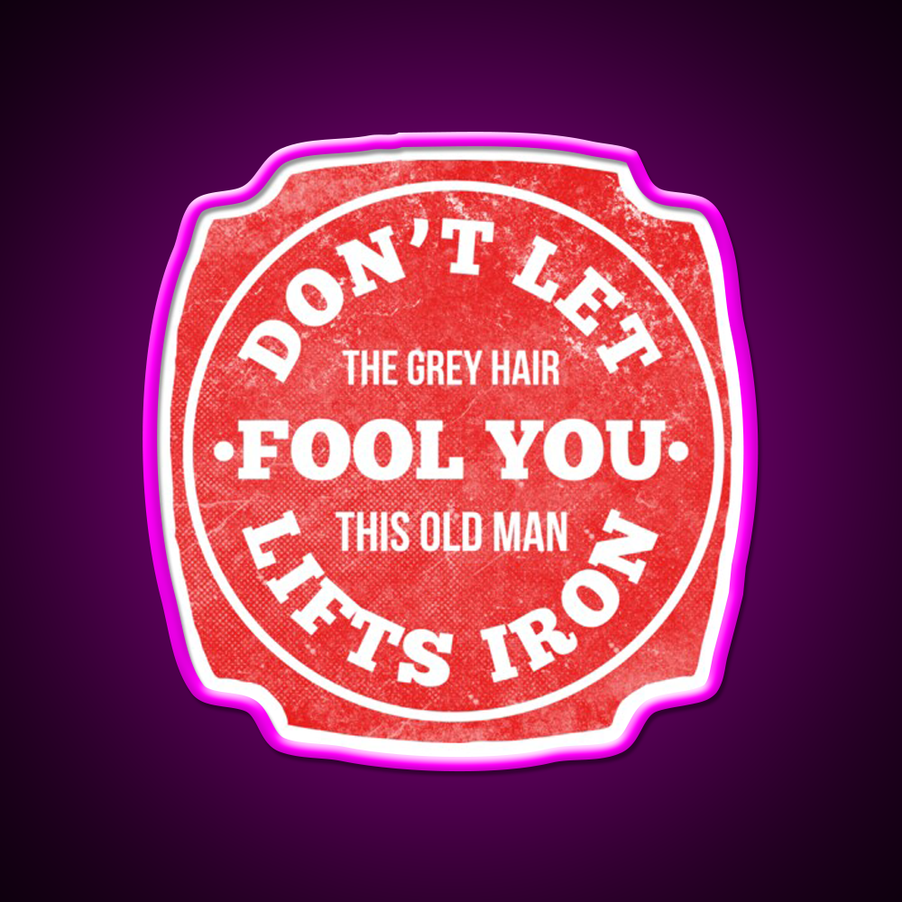 This Old Man Lifts Iron Gym Fitness Led Neon Sign Rgb Color