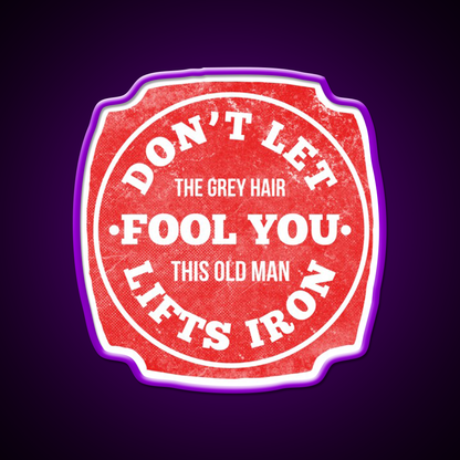 This Old Man Lifts Iron Gym Fitness Led Neon Sign Rgb Color