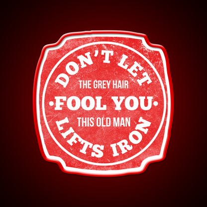 This Old Man Lifts Iron Gym Fitness Led Neon Sign Rgb Color