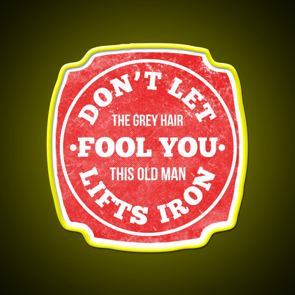 This Old Man Lifts Iron Gym Fitness Led Neon Sign Rgb Color