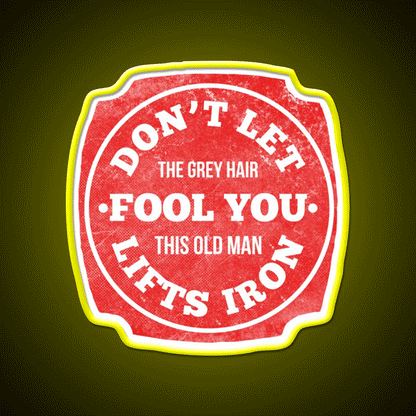 This Old Man Lifts Iron Gym Fitness Led Neon Sign Rgb Color