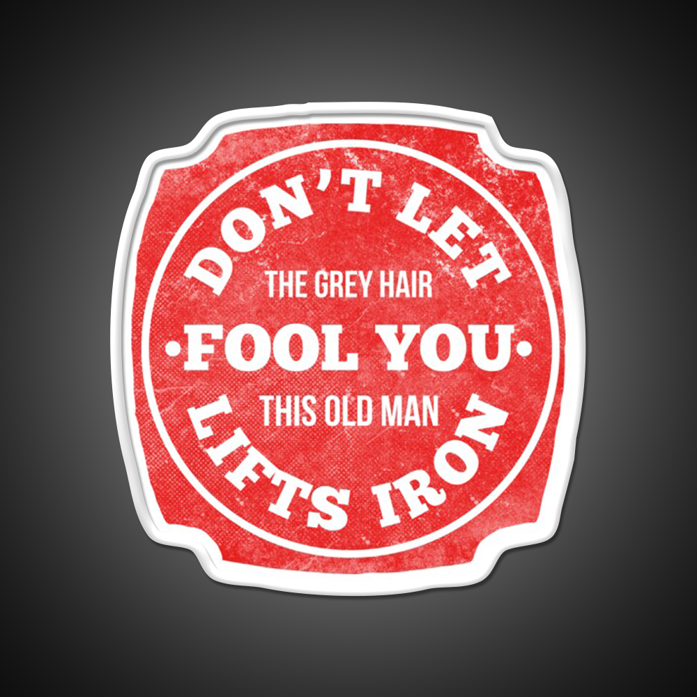 This Old Man Lifts Iron Gym Fitness Led Neon Sign Rgb Color