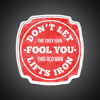 This Old Man Lifts Iron Gym Fitness Led Neon Sign Rgb Color