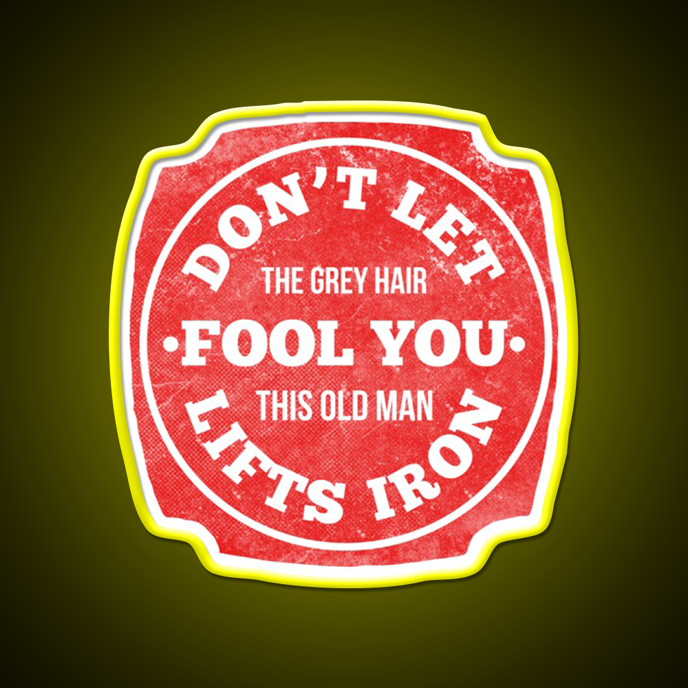 This Old Man Lifts Iron Gym Fitness Led Neon Sign Rgb Color