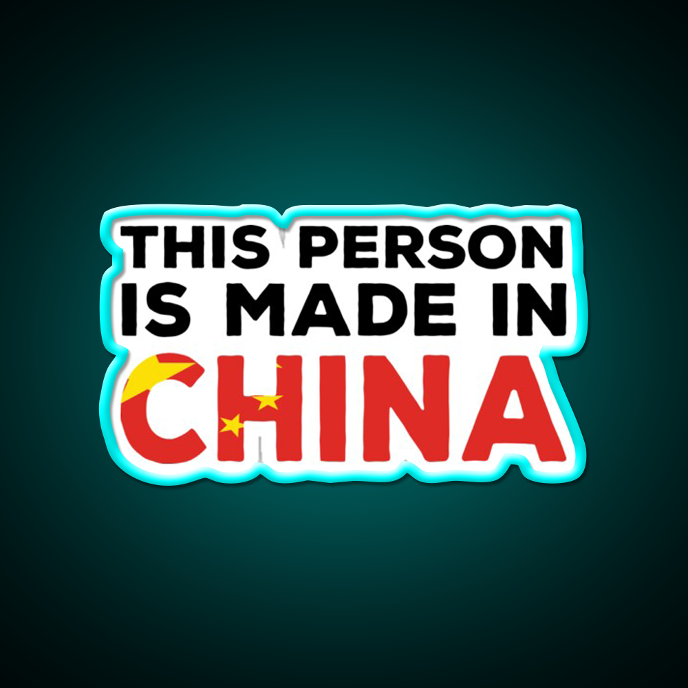 This Person Is Made In China Led Neon Sign Chinese Food Rgb Color
