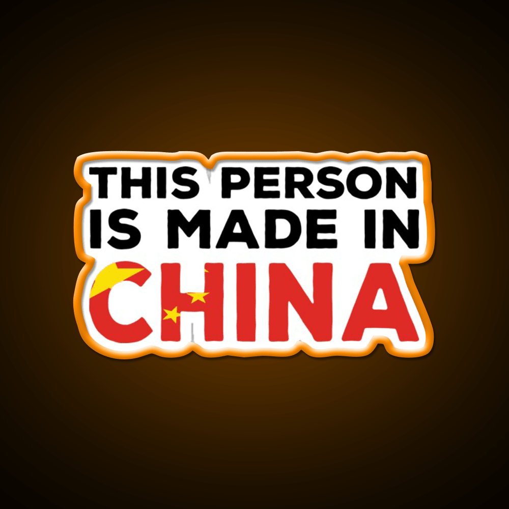 This Person Is Made In China Led Neon Sign Chinese Food Rgb Color - Shineneon