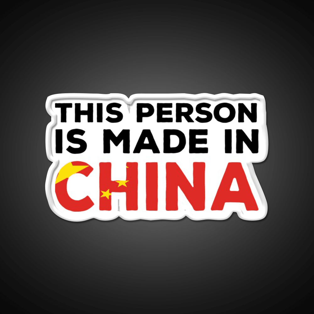 This Person Is Made In China Led Neon Sign Chinese Food Rgb Color - Shineneon