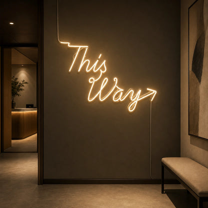This Way LED Neon Sign size image
