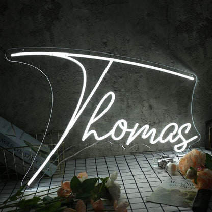 Thomas White Name Led Neon Sign - Shineneon