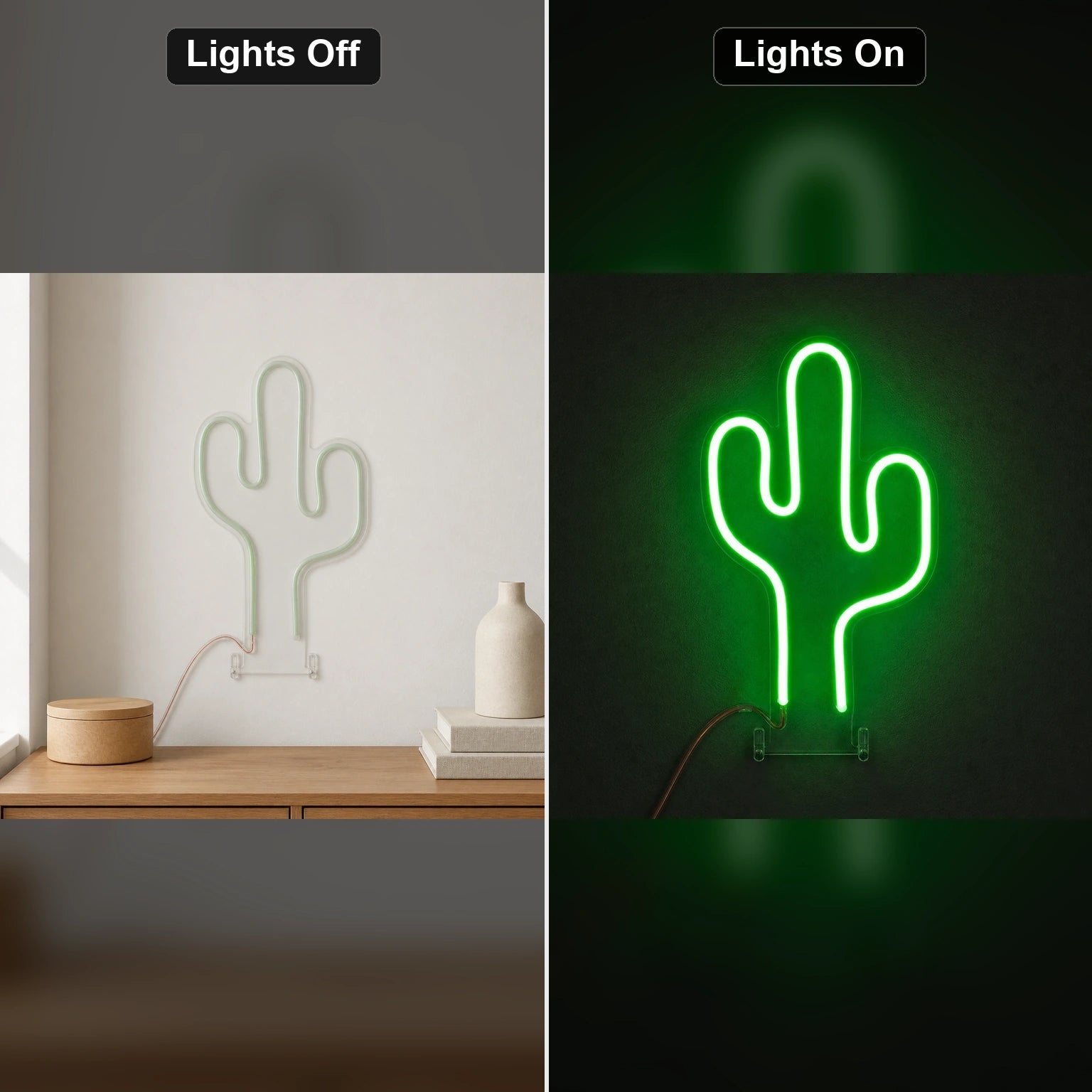 Three Arm Saguaro Cactus LED Neon Sign - Shineneon