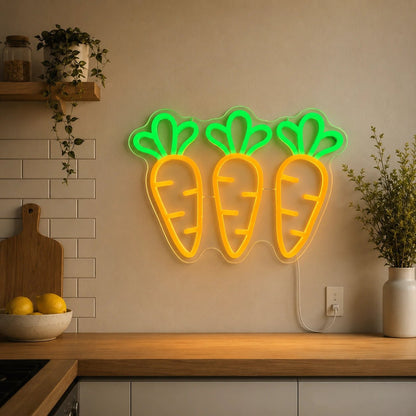 Three Carrots LED Neon Sign - Shineneon